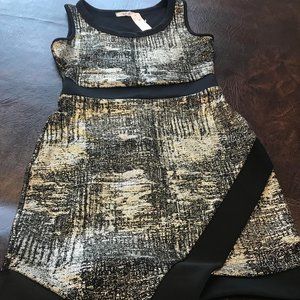 New! Stylebook Fashion sleeveless dress. Bk/gold.S